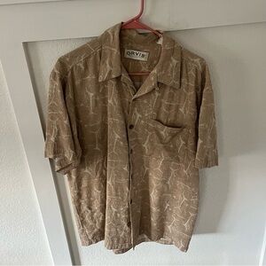 Orvis Men’s Medium Silk Fishing Button-down Shirt